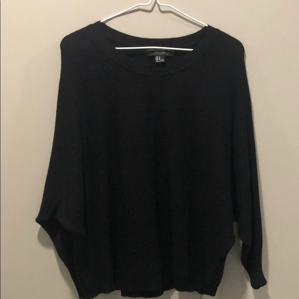 Loose fitting black sweater